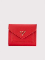 Lucky Bees Portfel "Columbia" w kolorze czerwonym - 12 x 10 x 3 cm rozmiar: onesize. Czerwone portfele damskie Lucky Bees, bez wzorów, z materiału. Za 43.99 zł.