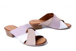 PIAZZA 900147-59 lila, klapki damskie. Fioletowe klapki damskie Piazza, bez wzorów, ze skóry, bez obcasa, na obcasie, bez zapięcia. Za 227.92 zł.