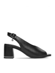 Lasocki Sandały CEO-WB-866-15 Czarny. Czarne sandały damskie Lasocki, bez wzorów, ze skóry, bez obcasa, na słupku, bez zapięcia. Za 229.99 zł.