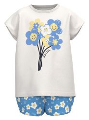 NAME IT Komplet t-shirt i spodenki 13215114 Biały Regular Fit. Białe spodnie niemowlęce Name it, bez wzorów, z bawełny. Za 49.99 zł.