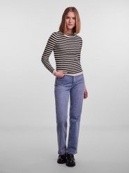 Pieces Sweter w kolorze beżowo-czarnym rozmiar: XL. Brązowe swetry klasyczne damskie Pieces, s, z wiskozy, bez kołnierzyka. Za 61.46 zł.