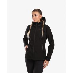 Damska kurtka softshell Kilpi RAVIA-W. Czarne kurtki sportowe damskie Kilpi, s, bez wzorów, z softshellu, bez kaptura. Za 318.77 zł.