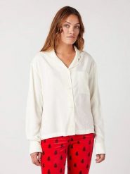 Wrangler Koszula w kolorze kremowym rozmiar: S. Brązowe koszule damskie Wrangler, s, bez wzorów, z bawełny, bez kołnierzyka, bez ramiączek. Za 96.60 zł.