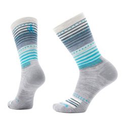 Skarpety trekkingowe Smartwool Everyday Stitch Stripe Crew. Szare skarpetki damskie Smartwool, bez wzorów. Za 94.99 zł.