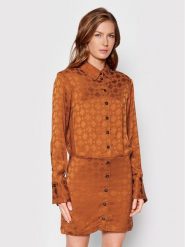 Herskind Sukienka koszulowa Bree 4426876 Brązowy Regular Fit. Brązowe sukienki damskie Herskind, bez wzorów, z bawełny, bez ramiączek. Za 719.99 zł.