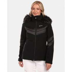 Damska kurtka narciarska Kilpi LIN-W. Czarne kurtki sportowe damskie Kilpi, na zimę, bez wzorów, bez kaptura. Za 576.97 zł.