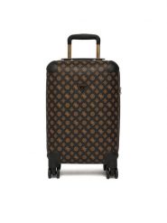 Guess Walizka kabinowa TWHP74 52983 Brązowy ciemny. Brązowe walizki Guess, z aplikacjami, ze skóry. Za 829.99 zł.