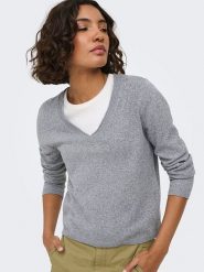 ONLY Sweter w kolorze szarym rozmiar: S. Szare swetry klasyczne damskie Only, s, bez kołnierzyka. Za 81.95 zł.