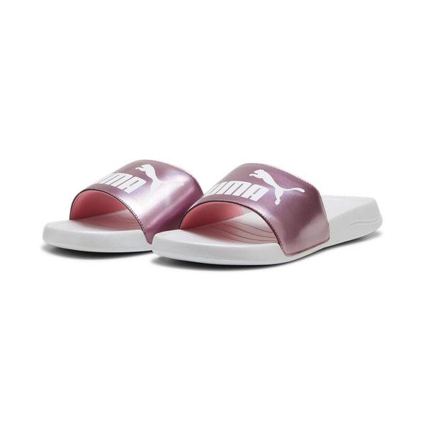 Klapki damskie Puma Popcat 20 Girlpower. Białe klapki damskie Puma, bez wzorów, z materiału, bez obcasa, bez zapięcia. Za 174.00 zł.
