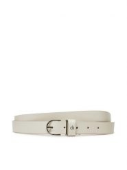 Calvin Klein Pasek Damski Ck Metal Loop Round Buckle 2.5 K60K613147 Biały. Białe paski damskie Calvin Klein, bez wzorów, ze skóry. Za 109.99 zł.
