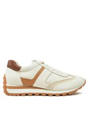 Lauren Ralph Lauren Sneakersy 802943462002 Beżowy. Brązowe obuwie sportowe damskie Lauren Ralph Lauren, ze skóry, bez zapięcia. Za 449.99 zł.