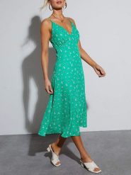 LA Angels Sukienka w kolorze zielonym rozmiar: L. Zielone sukienki damskie LA Angels, bez wzorów, bez ramiączek. Za 166.88 zł.