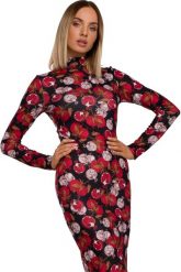 Sukienka dzianinowa midi dopasowana tuba czerwona. Czerwone sukienki damskie Sukienki.shop, bez wzorów, z dzianiny, biznesowe, bez ramiączek. Za 249.00 zł.