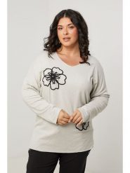 Curvy Lady Koszulka w kolorze kremowym rozmiar: 48/50. Brązowe koszulki damskie Curvy Lady, z aplikacjami, bez kołnierzyka, bez ramiączek. Za 86.99 zł.