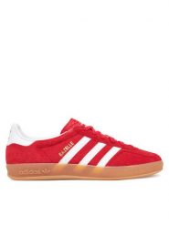 Adidas Sneakersy Gazelle In JI2063 Czerwony. Czerwone obuwie sportowe damskie Adidas, ze skóry, bez zapięcia. Za 369.99 zł.