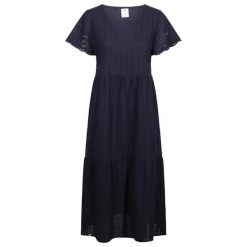 Trespass Eileen - Damska sukienka midi w kolorze granatowym. Niebieskie sukienki damskie Trespass, bez wzorów, sportowe, bez ramiączek. Za 354.99 zł.