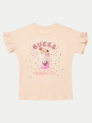 Guess T-Shirt K5GI02 K6YW4 Różowy Regular Fit. Czerwone koszulki i t-shirty dziewczęce Guess, z aplikacjami, z bawełny, bez kołnierzyka, bez ramiączek. Za 59.99 zł.