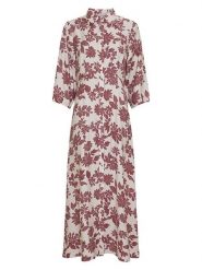 MOSS COPENHAGEN Sukienka w kolorze bordowo-kremowym rozmiar: S. Czerwone sukienki damskie Moss Copenhagen, bez wzorów, bez ramiączek. Za 279.95 zł.