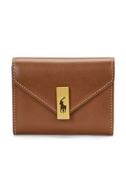 Polo Ralph Lauren Portfel 427886734008 Brązowy. Brązowe portfele damskie Polo Ralph Lauren, bez wzorów, ze skóry. Za 529.99 zł.