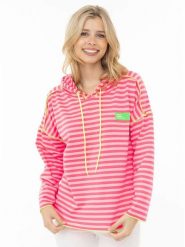 Zwillingsherz Bluza w kolorze jasnoróżowym rozmiar: S/M. Różowe bluzy damskie Zwillingsherz, m, bez wzorów, z kapturem. Za 129.75 zł.