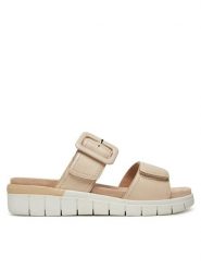 Caprice Klapki 9-27203-44 Beżowy. Brązowe klapki damskie Caprice, bez wzorów, ze skóry, bez obcasa, bez zapięcia. Za 219.99 zł.