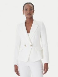 Rinascimento Marynarka CFC0128643003 Biały Regular Fit. Białe marynarki i żakiety damskie Rinascimento, xs, bez wzorów, z syntetyku. Za 749.99 zł.