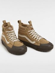 Vans Skórzane sneakersy "Sk8-Hi" w kolorze beżowym rozmiar: 40. Brązowe obuwie sportowe damskie Vans, z materiału, za kostkę, bez zapięcia. Za 255.34 zł.