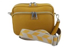Listonoszka skórzana BARBERINI'S 944-43 c. żółta. Żółte shopper bag Barberinis, bez wzorów, ze skóry, bez dodatków. Za 239.99 zł.