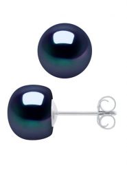 Pearline Kolczyki-wkrętki z perłami w kolorze tahiti rozmiar: onesize. Niebieskie kolczyki damskie Pearline, z perłą, srebrne. Za 208.99 zł.