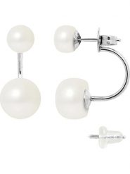 Pearline Srebrne kolczyki-wkrętki z perłami rozmiar: onesize. Białe kolczyki damskie Pearline, z perłą, srebrne. Za 304.99 zł.