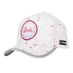 Damska Czapka Z Daszkiem Z Logo Barbie. Białe czapki z daszkiem damskie CapsLab, bez wzorów. Za 193.99 zł.