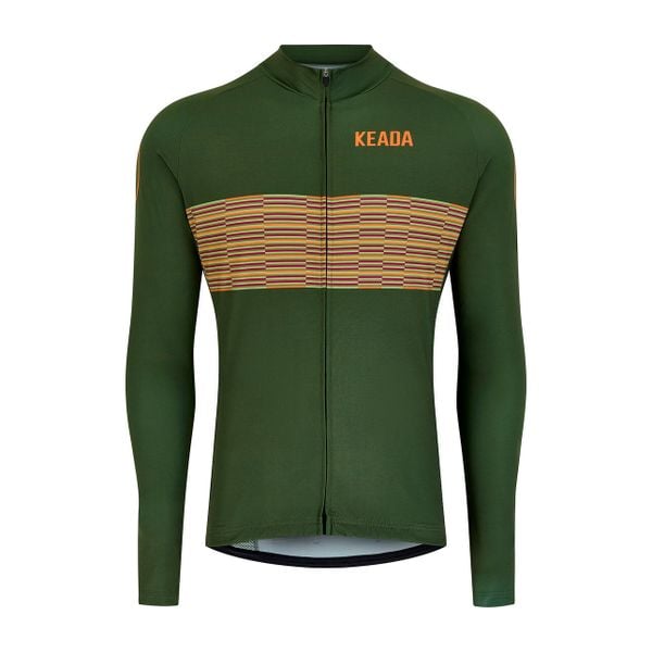 Damska koszulka rowerowa z długim rękawem - Onwards One. Zielone koszulki damskie KEADA SPORTS, xl, bez wzorów, bez kołnierzyka, bez ramiączek. Za 332.00 zł.