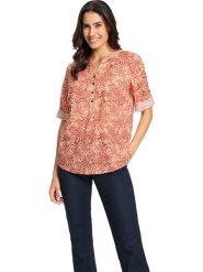 WITT WEIDEN Bluzka w kolorze czerwonym rozmiar: 44. Czerwone bluzki damskie WITT WEIDEN, bez wzorów, z bawełny, bez kołnierzyka, bez ramiączek. Za 56.66 zł.