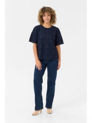 Cream Bluzka w kolorze granatowym rozmiar: 46. Niebieskie bluzki damskie Cream, bez wzorów, z bawełny, bez kołnierzyka, bez ramiączek. Za 124.95 zł.