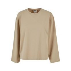 Damska Koszulka Z Długim Rękawem Z Bawełny Organicznej. Brązowe koszulki damskie Urban Classics, xl, bez wzorów, z bawełny, bez kołnierzyka, bez ramiączek. Za 120.99 zł.