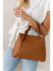 Lia Biassoni Skórzana torebka w kolorze jasnobrązowym - 28 x 21 x 15 cm rozmiar: onesize. Brązowe torebki klasyczne damskie Lia Biassoni, z materiału, przez ramię, bez dodatków. Za 304.99 zł.