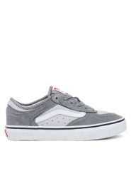 Vans Tenisówki Rowley Classic VN000SFA85T1 Szary. Szare trampki damskie Vans, bez wzorów, ze skóry, bez zapięcia. Za 209.99 zł.
