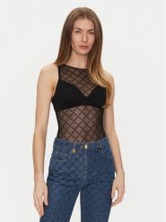 Elisabetta Franchi Body BO-020-51E2-V150 Czarny Slim Fit. Czarne body i gorsety Elisabetta Franchi, bez wzorów, z syntetyku. Za 329.99 zł.