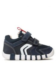 Geox Sneakersy B Iupidoo B. D B3555D 02214 C4211 Granatowy. Niebieskie buty sportowe chłopięce Geox, ze skóry, bez zapięcia. Za 289.99 zł.
