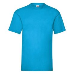 T-shirt Fruit Of The Loom Valueweight Adult Blue Azure. Białe t-shirty damskie Fruit of the Loom, bez wzorów, z bawełny, bez kołnierzyka. Za 150.99 zł.