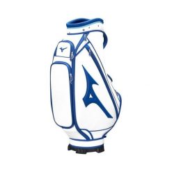 Torba golfowa Mizuno Tour Staff Mid 22 Niebieski. Białe torby sportowe Mizuno, bez wzorów, z materiału. Za 1,770.50 zł.