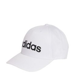 Czapka LINEAR BASEBALL CAP. Białe czapki z daszkiem damskie Adidas, bez wzorów. Za 64.95 zł.