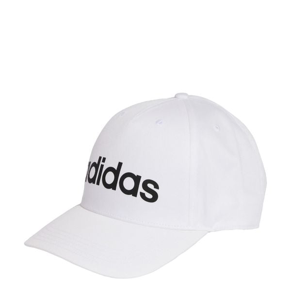 Czapka LINEAR BASEBALL CAP. Białe czapki z daszkiem damskie Adidas, bez wzorów. Za 64.95 zł.