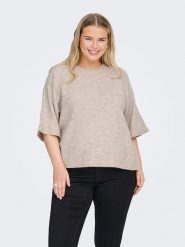 ONLY Carmakoma Sweter w kolorze beżowym rozmiar: M-46/48. Brązowe swetry klasyczne damskie Only Carmakoma, m, bez kołnierzyka. Za 88.95 zł.