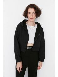 Trendyol Bluza w kolorze czarnym rozmiar: L. Czarne bluzy damskie Trendyol, l, bez wzorów, bez kaptura. Za 52.99 zł.