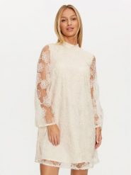 YAS Sukienka koktajlowa Cornelia 26035351 Écru Regular Fit. Sukienki damskie YAS, bez wzorów, z syntetyku, wizytowe, bez ramiączek. Za 249.99 zł.