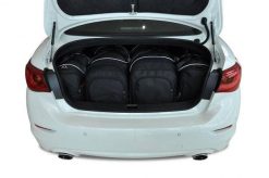 Torby Do Bagażnika Infiniti Q50 2013-2017 4Szt Kjust. Czarne torby podróżne KJUST, bez wzorów, z kauczuku. Za 1,239.00 zł.