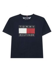Tommy Hilfiger T-Shirt KB0KB10340 Granatowy Regular Fit. Niebieskie t-shirty i koszulki chłopięce Tommy Hilfiger, bez wzorów, z bawełny, bez kołnierzyka, bez ramiączek. Za 159.99 zł.