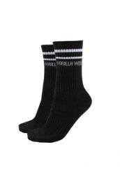 Skarpetki z okrągłym dekoltem 2-Pack - Czarny - EU 39-42. Czarne skarpetki damskie GORILLA WEAR, bez wzorów, z bawełny. Za 127.00 zł.