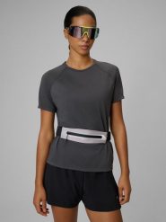 4F Koszulka do biegania szybkoschnąca damska - żółta XS. Żółte bluzki damskie 4F, l, bez wzorów, z dzianiny, bez kołnierzyka, bez ramiączek. Za 129.99 zł.